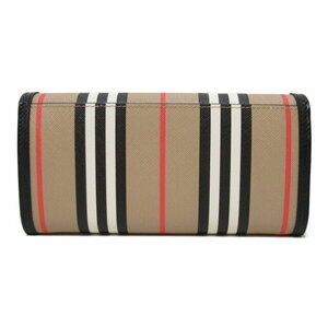 Burberry zipper L wallet beige canvas
